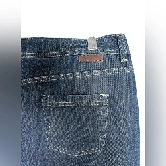 Boden Denim Mini Skirt Dark Wash Knee Length A-line Stretch Jean Skirt 10R - Picture 5 of 6